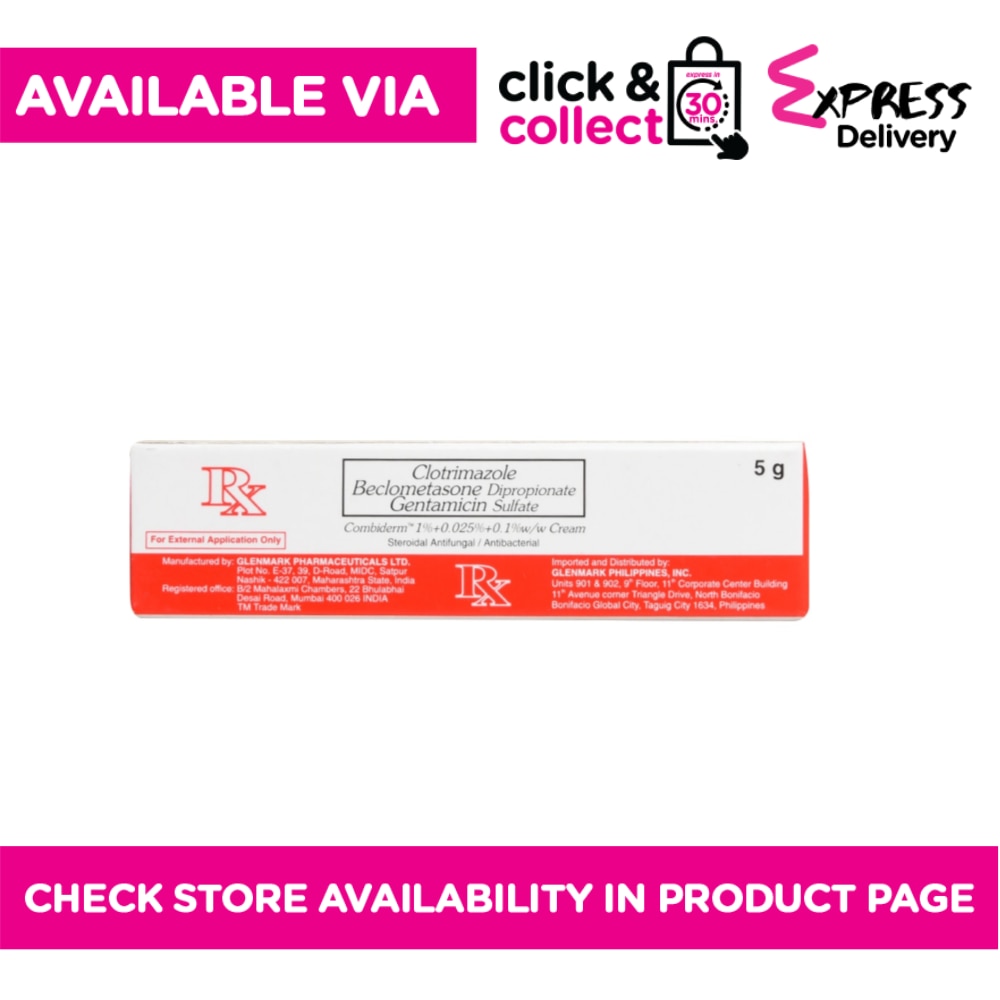 Clotrimazole 1%, beclometasone dipropionate 0.025%, gentamicin sulfate 0.1% 1 cream 5g [Prescription Required]