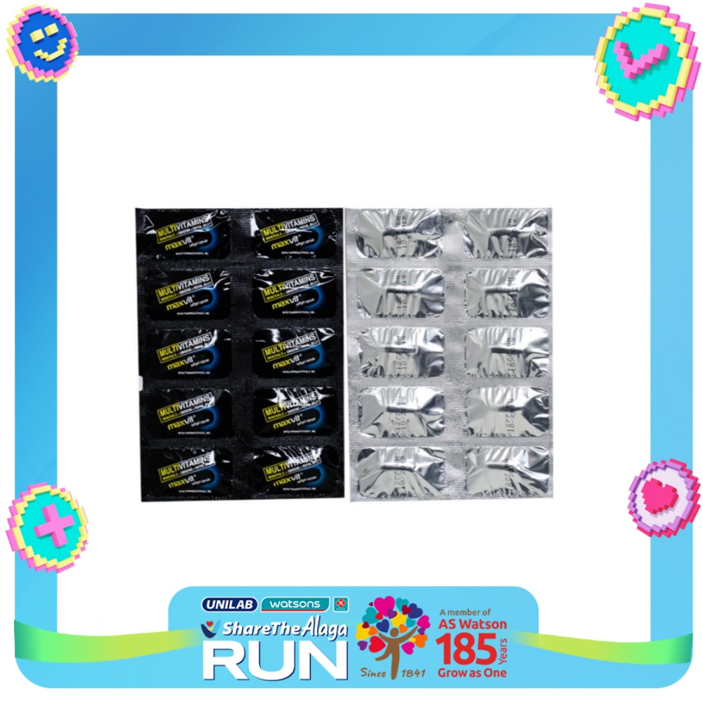 MAXVIT Multivitamins + Minerals + Ginseng + Royal Jelly Sold Per Piece