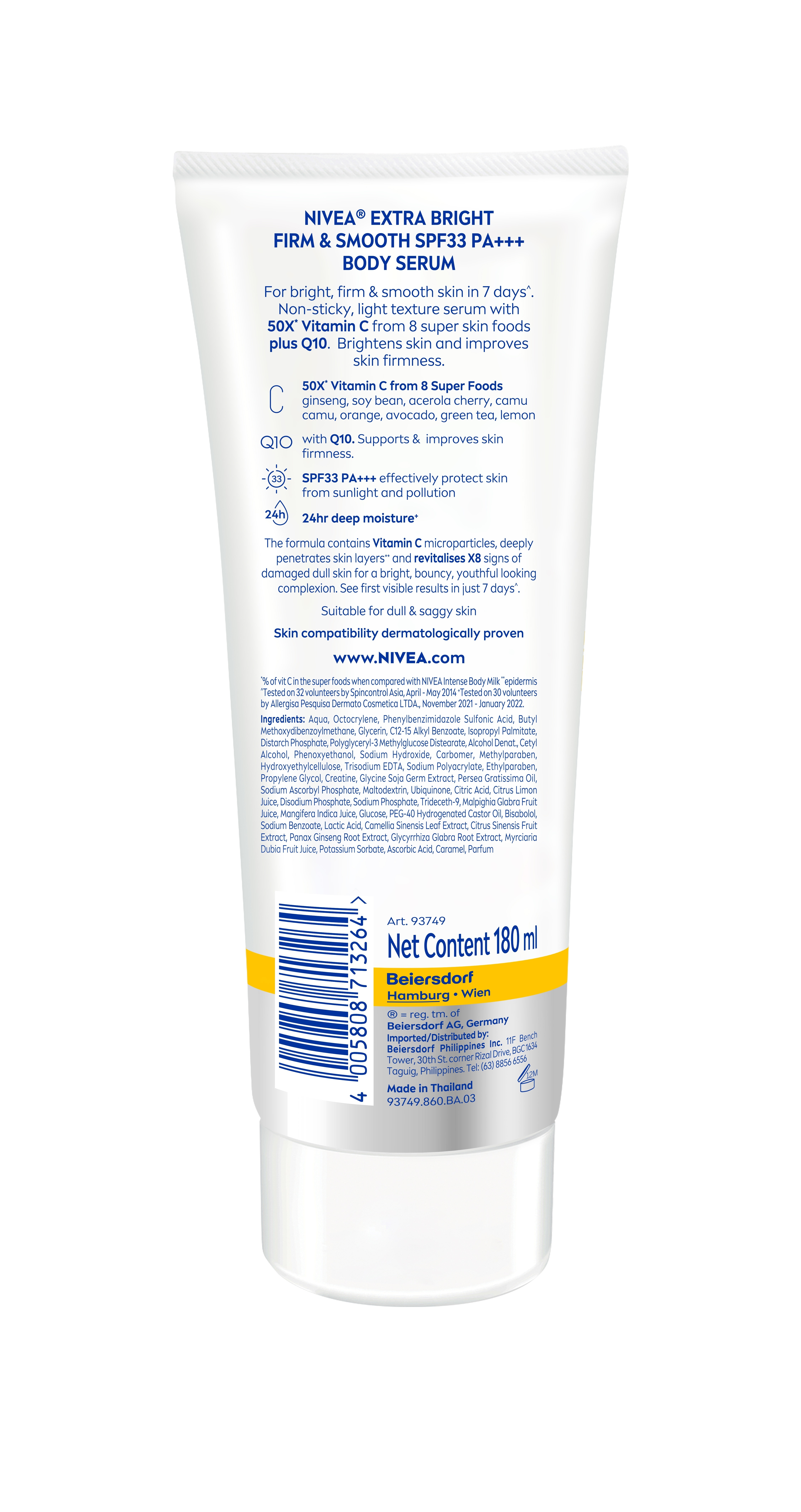 NIVEA Extra Bright Firming Serum with SPF33 180ml