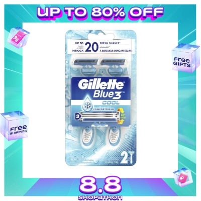 GILLETTE Blue 3 Ice Disposable Razor 2s