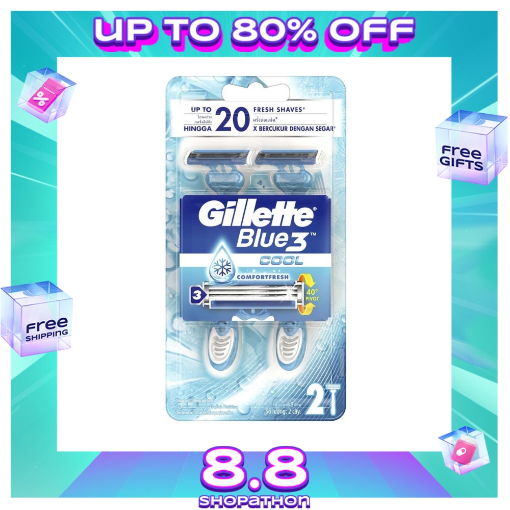 Blue 3 Ice Disposable Razor 2s