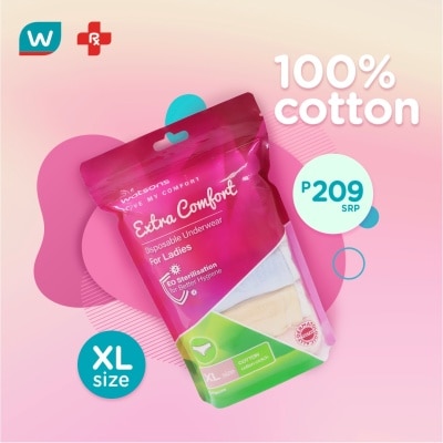 WATSONS Disposable Underwear Pure Cotton Ladies Extra Large 5s