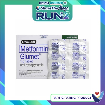 GLUMET Metformin Hydrochloride 1g 1 Tablet [PRESCRIPTION REQUIRED] image