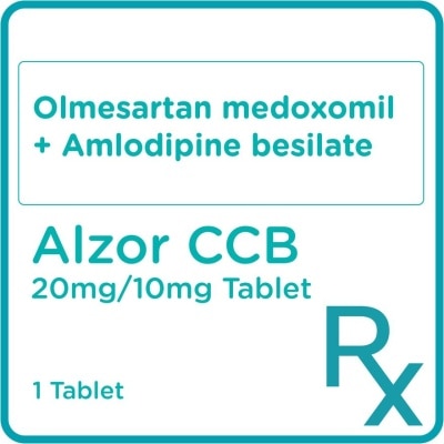 ALZOR Olmesartan medoxomil 20mg + Amlodipine Besilate 10 mg 1 Film-Coated Tablet [PRESCRIPTION REQUIRED]