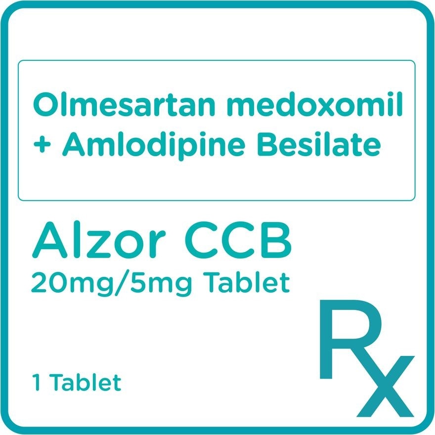 Olmesartan medoxomil 20mg + Amlodipine Besilate 5 mg 1 Film-Coated Tablet [PRESCRIPTION REQUIRED]