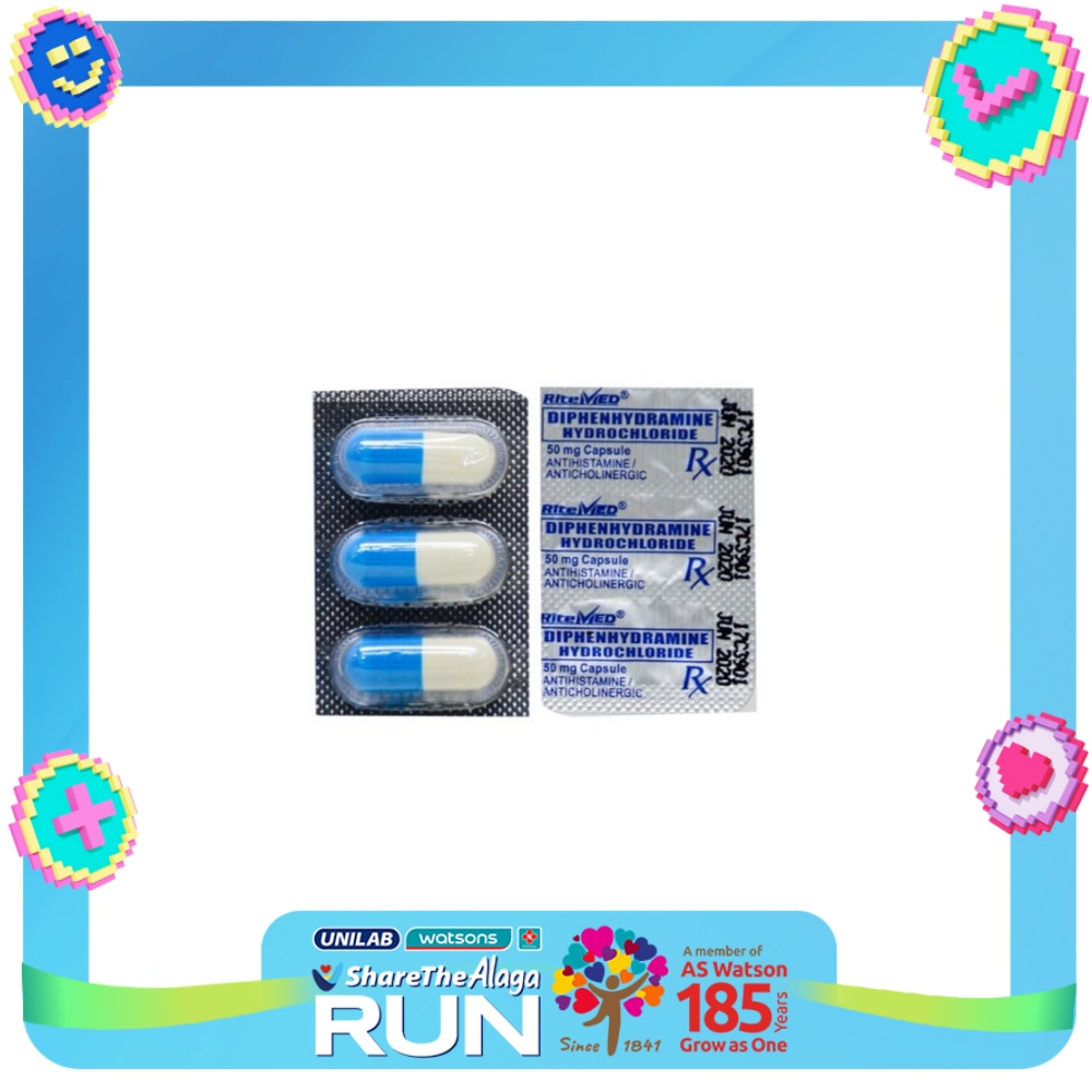 RITEMED Diphenhydramine 50mg Sold Per Piece