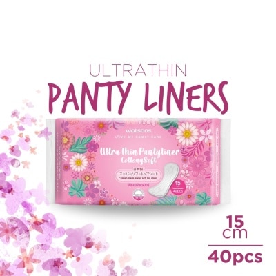 WATSONS Ultra Thin Pantyliner Cottony Soft 15cm 40pcs