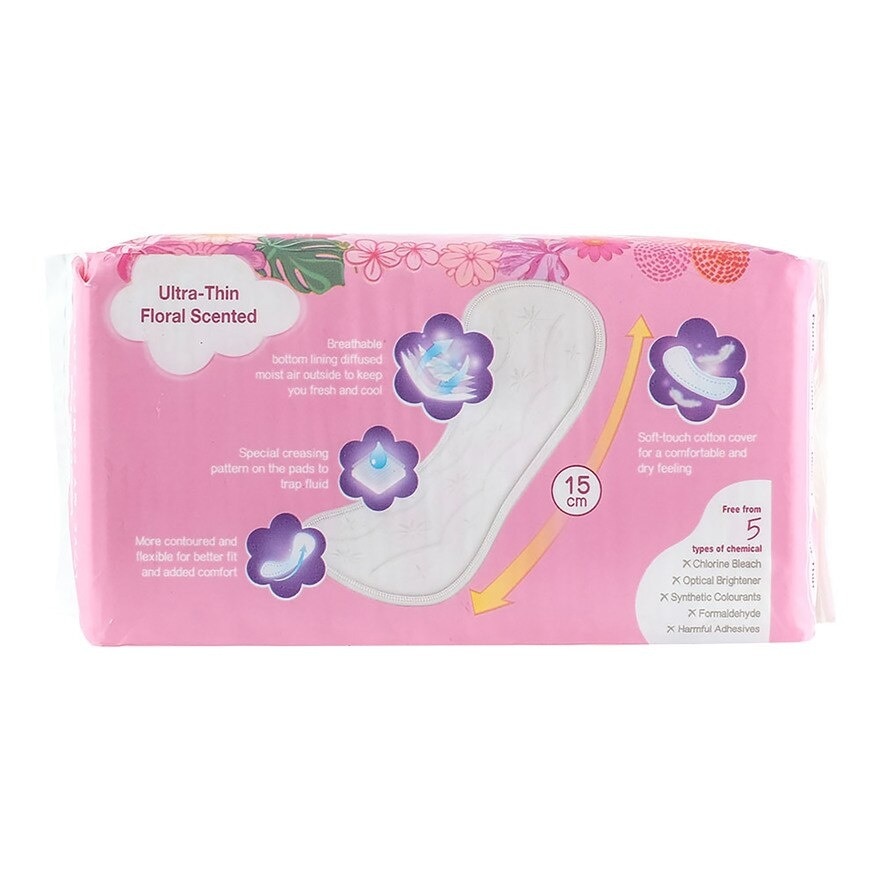 Ultra Thin Pantyliner Cottony Soft 15cm 40pcs