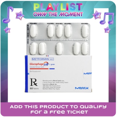 GLUCOPHAGE - Glucophage Metformin Hydrochloride 1g 1Tablet [Prescription Required]