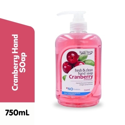 BODY TREATS Cranberry Hand Soap 750ml