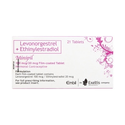 MINIPIL Levonorgestrel 100mcg + ethinylestradiol 20mcg 21 Tablets/Box [PRESCRIPTION REQUIRED]