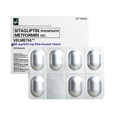 VELMETIA Sitagliptin Phosphate + Metformin 50mg/500mg 1 Tablet [Prescription Required]