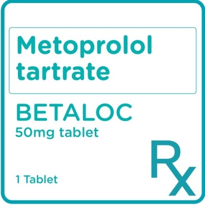 BETALOC Metoprolol 50 mg 1 Tablet [PRESCRIPTION REQUIRED]