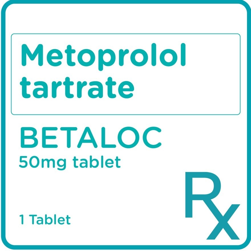 Metoprolol 50 mg 1 Tablet [PRESCRIPTION REQUIRED]