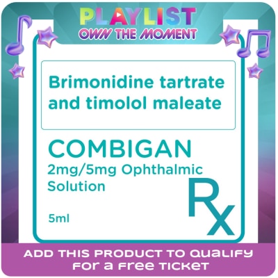 COMBIGAN - Brimonidine tartrate and timolol maleate 2mg/5mg Ophthalmic Solution 5ml [PRESCRIPTION REQUIRED]