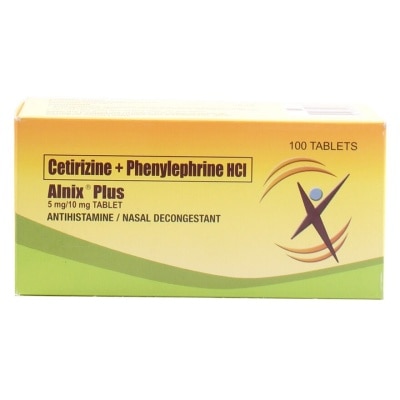 ALNIX Cetirizine diHCl Phenylephrine HCl 5 mg/10 mg x1 Film-Coated Tablet