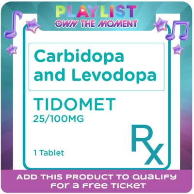 TIDOMET - Tidomet Carbidopa 25mg + Levodopa 100mg 1 Tablet [Prescription Required]