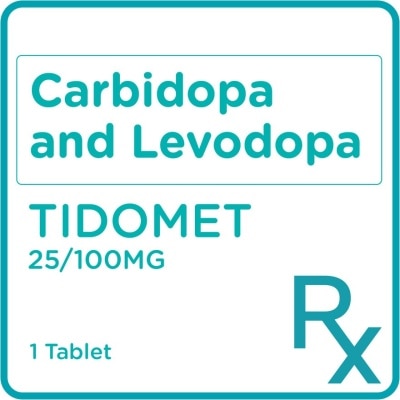 TIDOMET Tidomet Carbidopa 25mg + Levodopa 100mg 1 Tablet [Prescription Required]