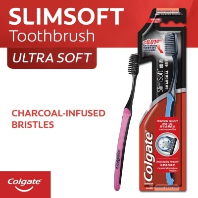 COLGATE Toothbrush Slim Soft Charcoal 1s