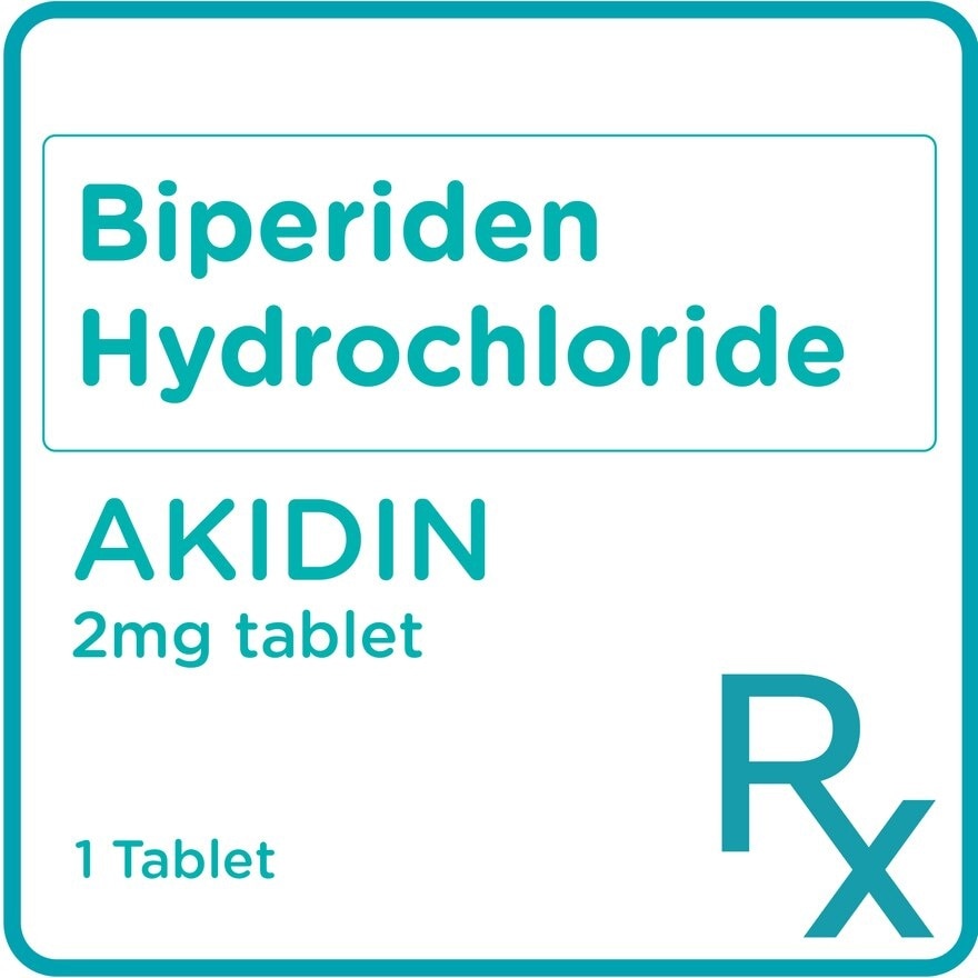 Biperiden Hydrochloride 2mg 1 Tablet [PRESCRIPTION REQUIRED]