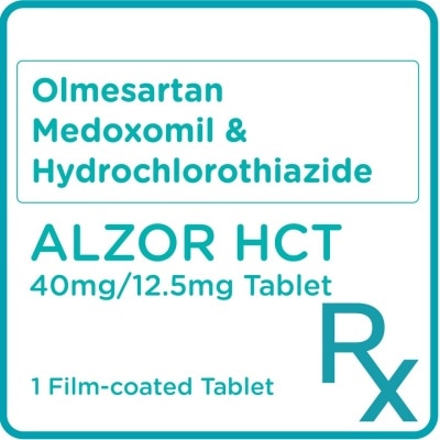 ALZOR Olmesartan medoxomil Hydrochlorothiazide 40 mg/12.5 mg 1 Film-Coated Tablet [PRESCRIPTION REQUIRED]