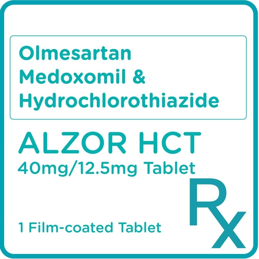 Olmesartan medoxomil Hydrochlorothiazide 40 mg/12.5 mg 1 Film-Coated Tablet [PRESCRIPTION REQUIRED]