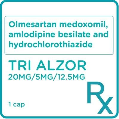 TRI Olmesartan Medoxomil + Amlodipine Besilate + Hydrochlorothiazide 20mg/5mg/12.5mg 1 Tablet [PRESCRIPTION REQUIRED]