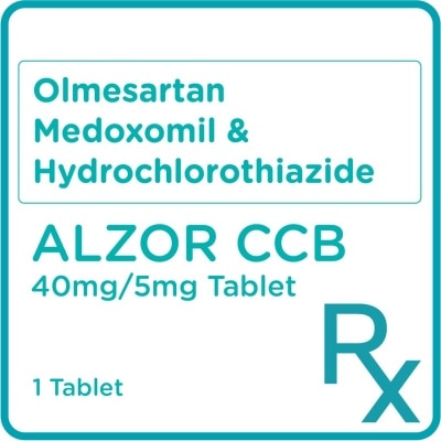 ALZOR Olmesartan medoxomil Amlodipine besilate 40 mg/5 mg 1 Film-Coated Tablet [PRESCRIPTION REQUIRED]