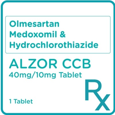 ALZOR Olmesartan medoxomil Amlodipine besilate 40 mg/10 mg 1 Film-Coated Tablet [PRESCRIPTION REQUIRED]