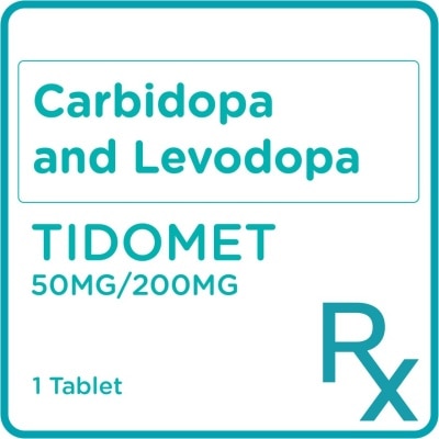 TIDOMET Tidomet Carbidopa 50mg + Levodopa 200mg 1 Tablet [Prescription Required]