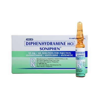 SONIPHEN Diphenhydramine 50mg/ml 1 Ampule [PRESCRIPTION REQUIRED]