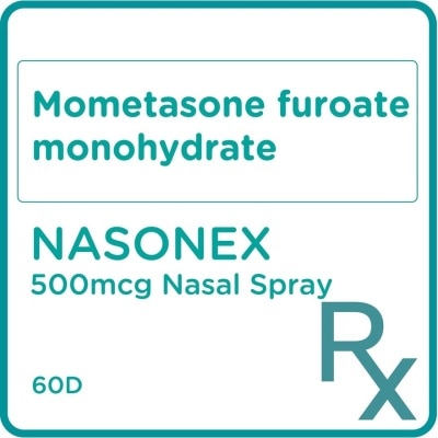 NASONEX Mometasone furoate monohydrate nasal Spray 500mcg 60D [PRESCRIPTION REQUIRED]