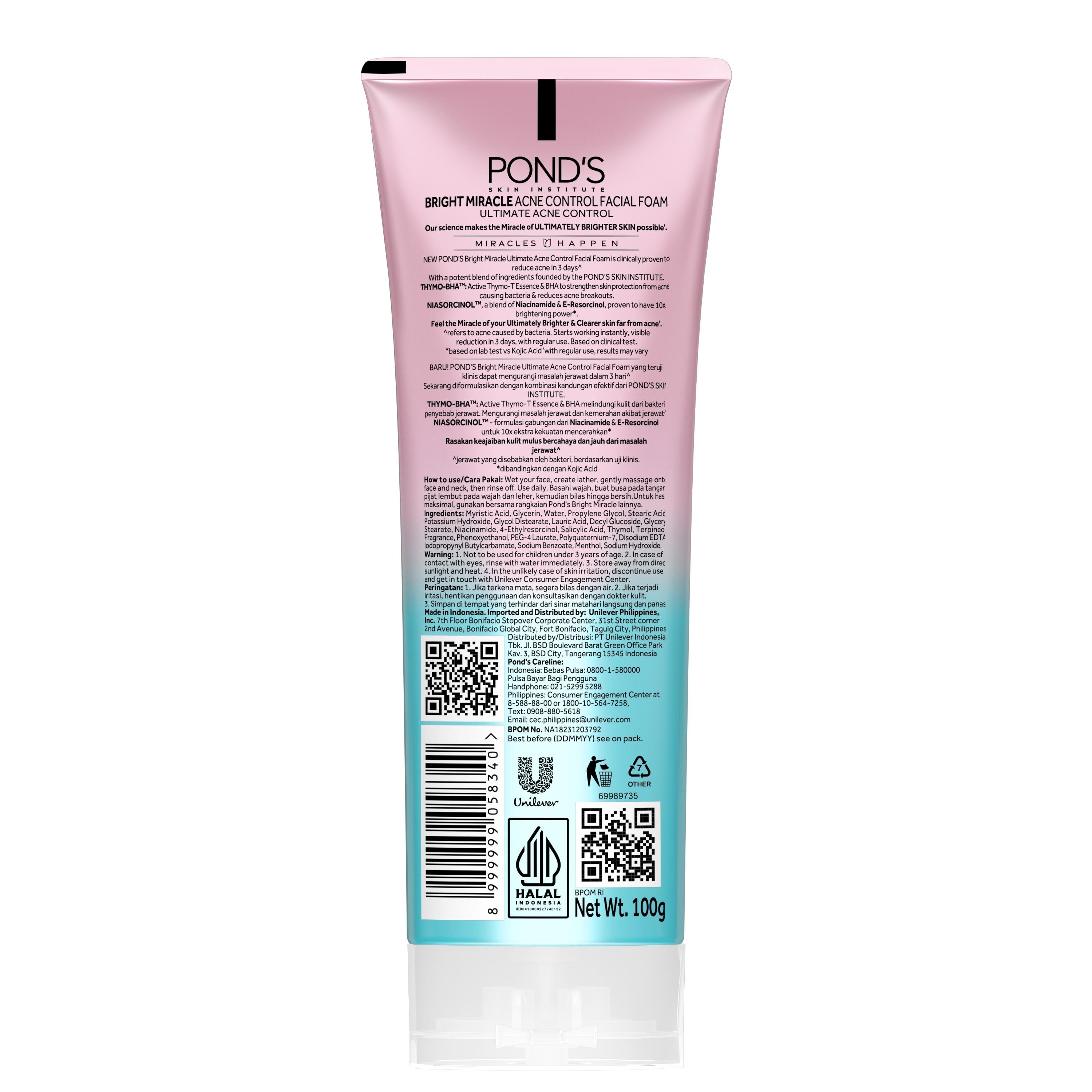 PONDS Acne Control Facial Wash 100g