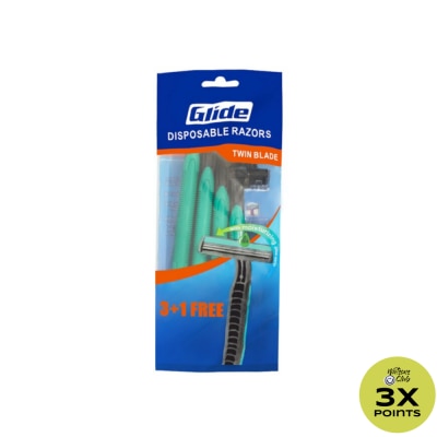 GLIDE Disposable Razors Twin Blade 3+1