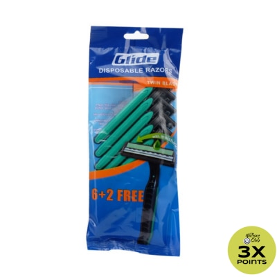 GLIDE Disposable Razors Twin Blade 6 2 for Men