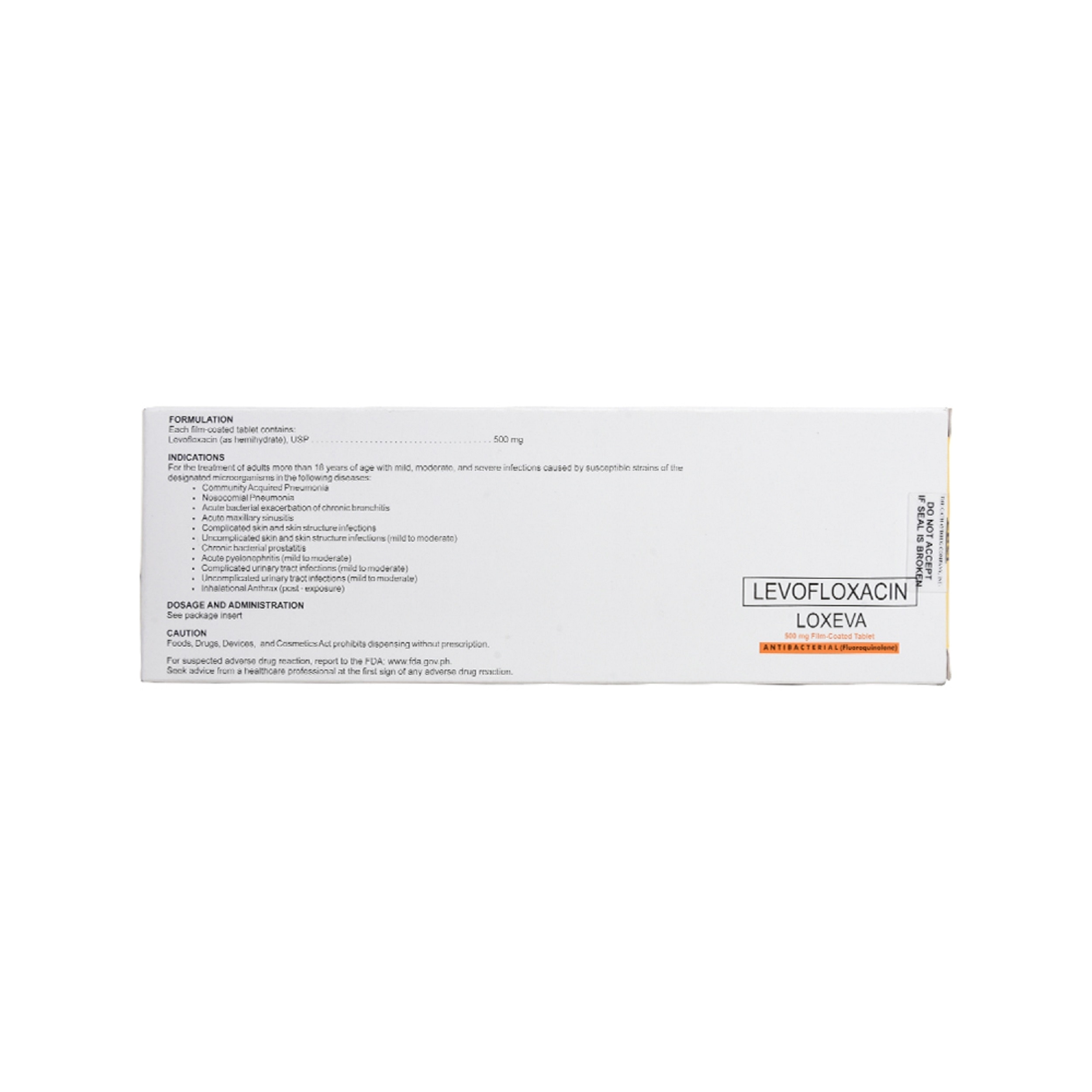 Levofloxacin 500mg 1 Tablet [PRESCRIPTION REQUIRED]