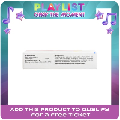 LAMITOR - Lamotrigine 50mg 1 Tablet [PRESCRIPTION REQUIRED]