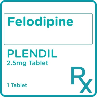 PLENDIL Felodipine 2.5mg 1 Tablet [PRESCRIPTION REQUIRED]
