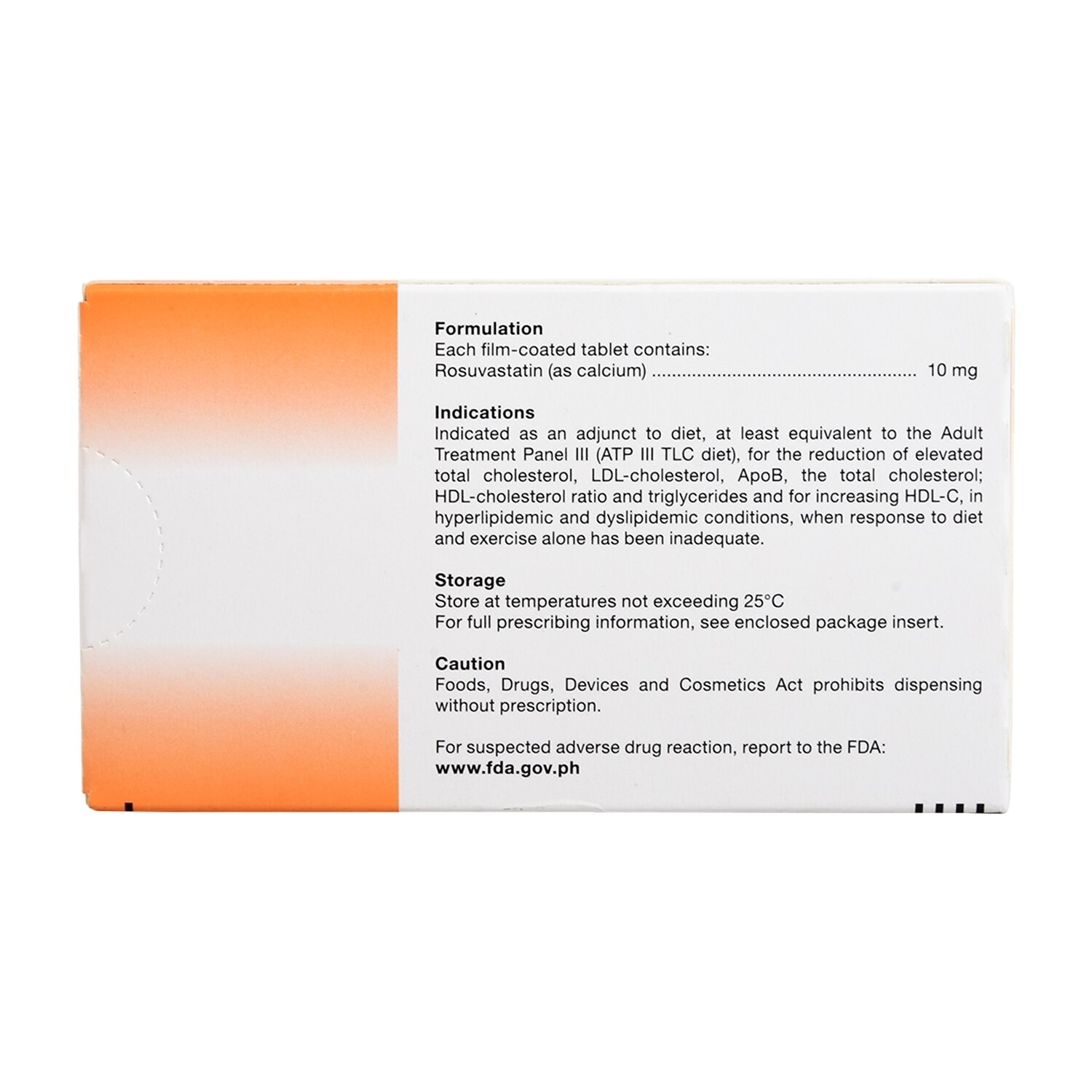 Rosuvastatin Calcium 10mg 1 Film-coated Tablet [PRESCRIPTION REQUIRED]