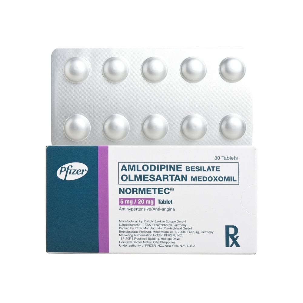 Normetec Amlodipine besilate 5mg +Olmesartan 20mg 1 Tablet [Prescription Required]