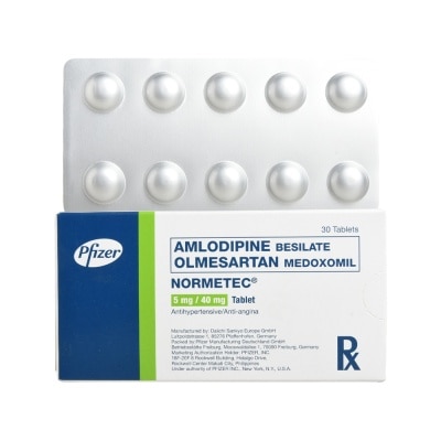 NORMETEC Amlodipine Besylate 5Mg ,Olmesartan Medoxomil 40Mg 1 Film-Coated Tablet [PRESCRIPTION REQUIRED]