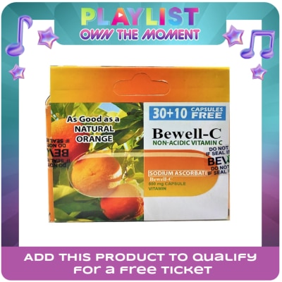 BEWELL C - Non Acidic Vitamin C 500g 30 + 10 Capsules