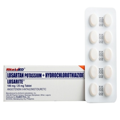 RITEMED Losartan Potassium + Hydrochlorothiazide 100/25mg 1 Tablet [PRESCRIPTION REQUIRED]