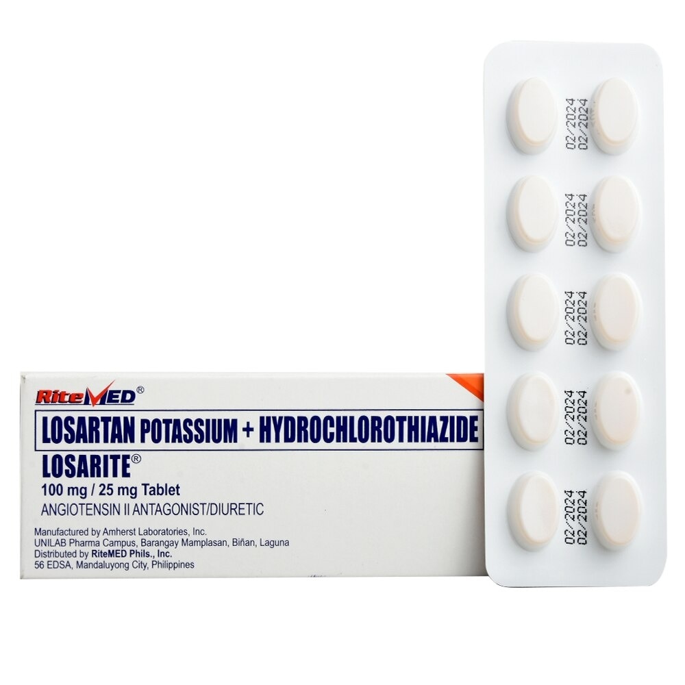 RITEMED Losartan Potassium + Hydrochlorothiazide 100/25mg Sold Per Piece [PRESCRIPTION REQUIRED]