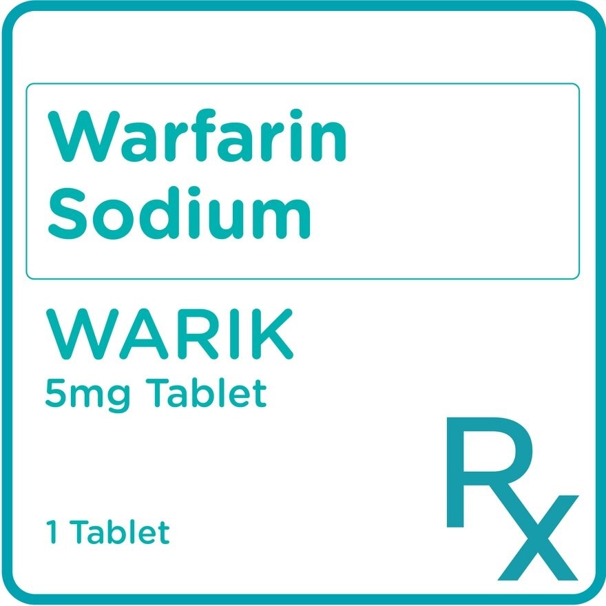 Warfarin Sodium 5mg 1 Tablet [PRESCRIPTION REQUIRED]