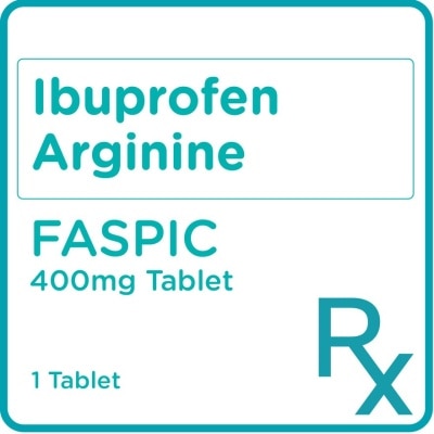 FASPIC Ibuprofen Arginine 400mg 1 Tablet [PRESCRIPTION REQUIRED]