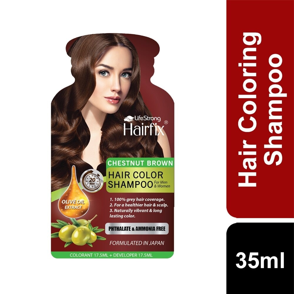 Chestnut Brown Hair Color Shampoo 35ml