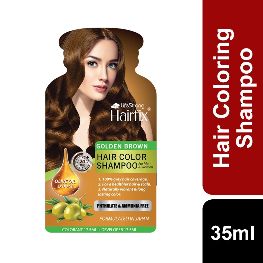 Golden Brown Hair Color Shampoo 35ml