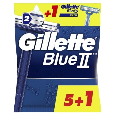 GILLETTE Blue II Plus Disposable Razor 6s