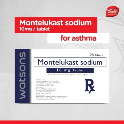 WATSONS GENERICS - WATSONS GENERICS Montelukast 10mg 1 Tablet Sold Per Piece (Expiry: Spet. 30, 2025) [PRESCRIPTION REQUIRED]